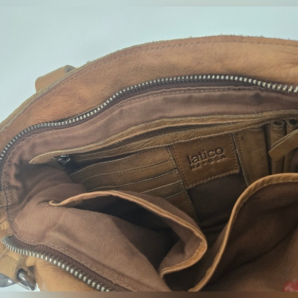 Latico New Jersey USA Leather Crossbody Tote Purse – Tan - Picture 5 of 11